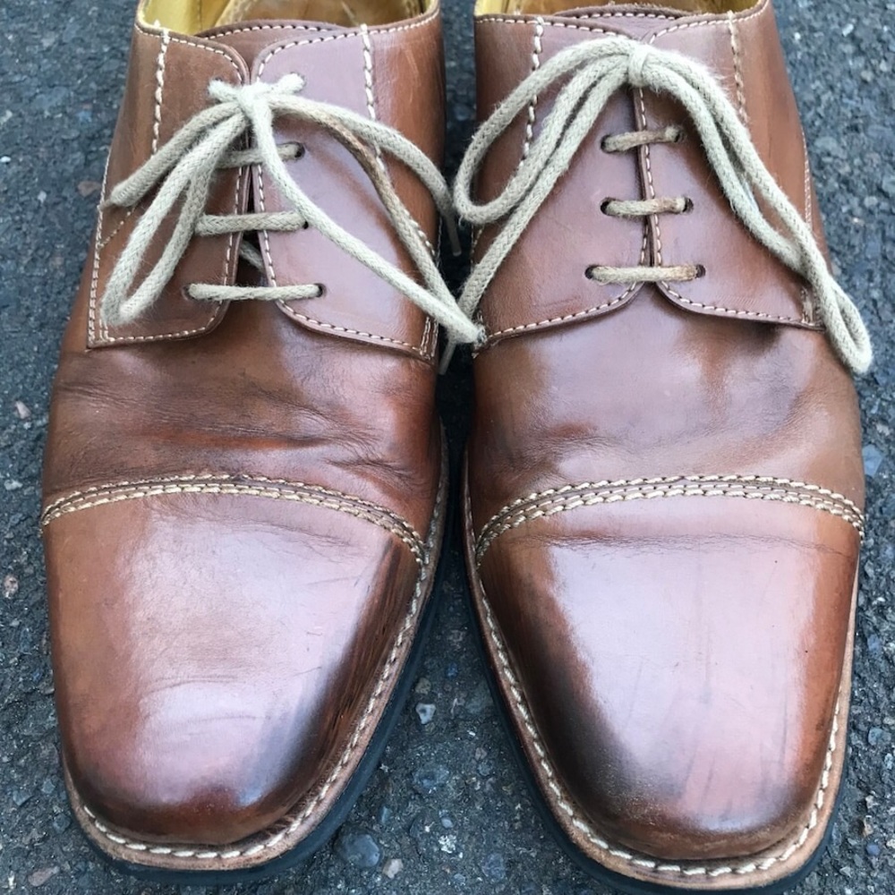 Men’s Leather Lace-Up Casual Shoes - 9 1/2D